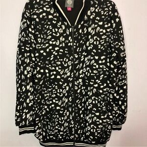 Vince Camuto Black and White leopard Women's Jacket M